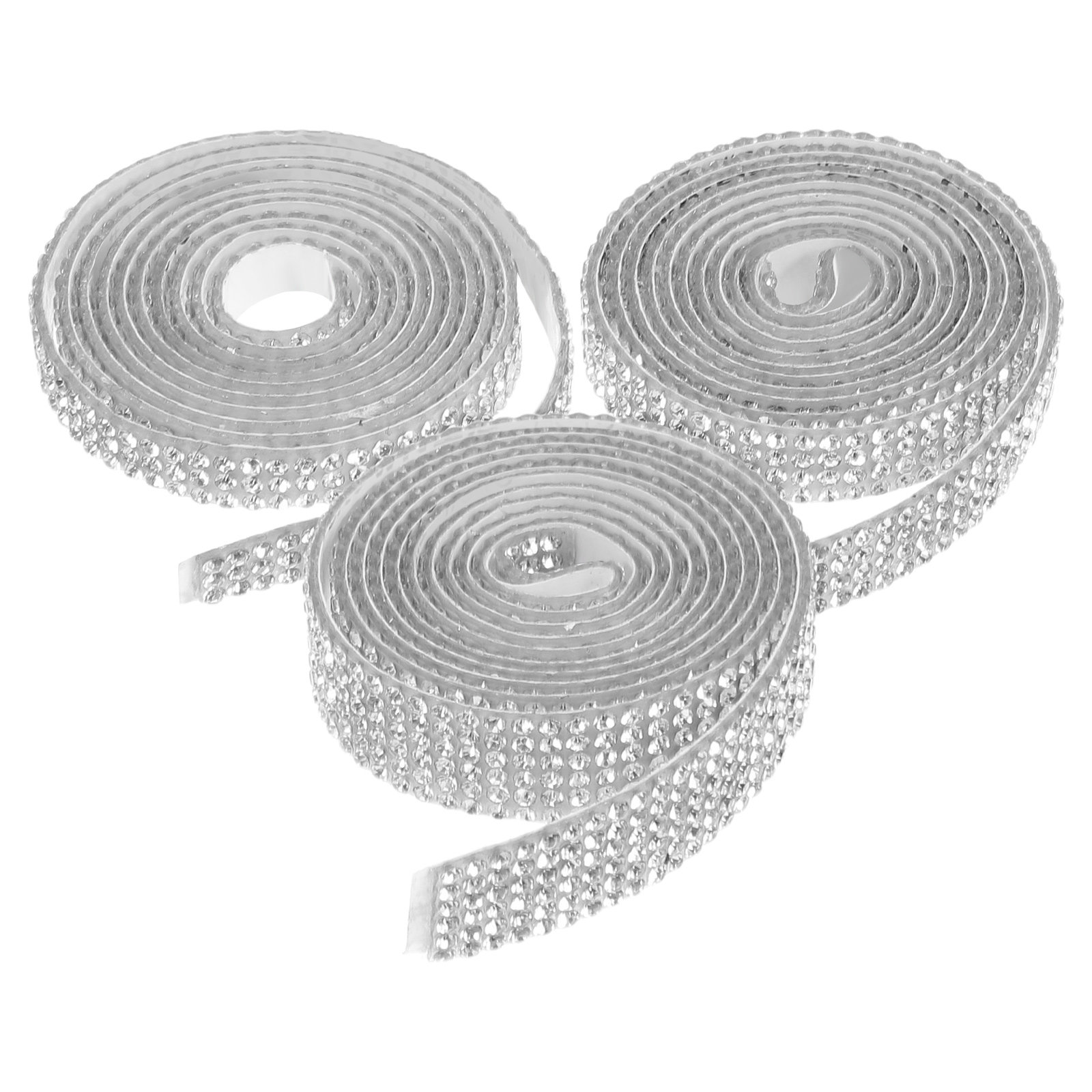 Embellishment Glue Craft - 3 Rolls Self-Adhesive Rhinestone Tape Sparkling