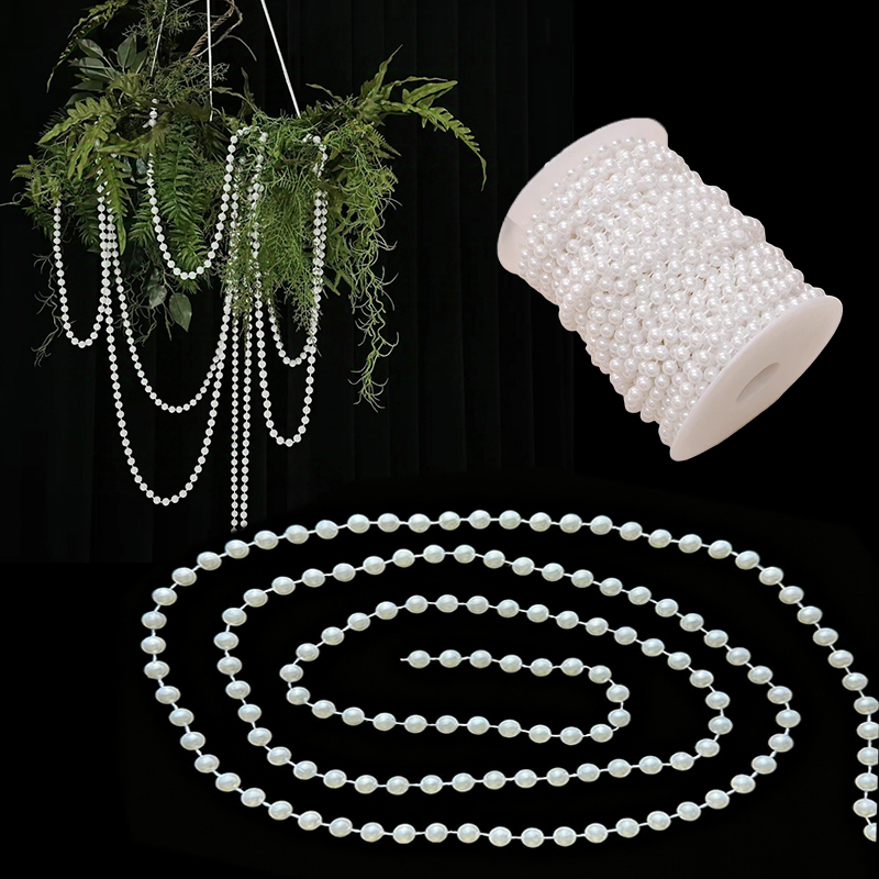 5Meter/Set White Pearl Chain 4 - đánh giá và giá Pearl Trim Chain