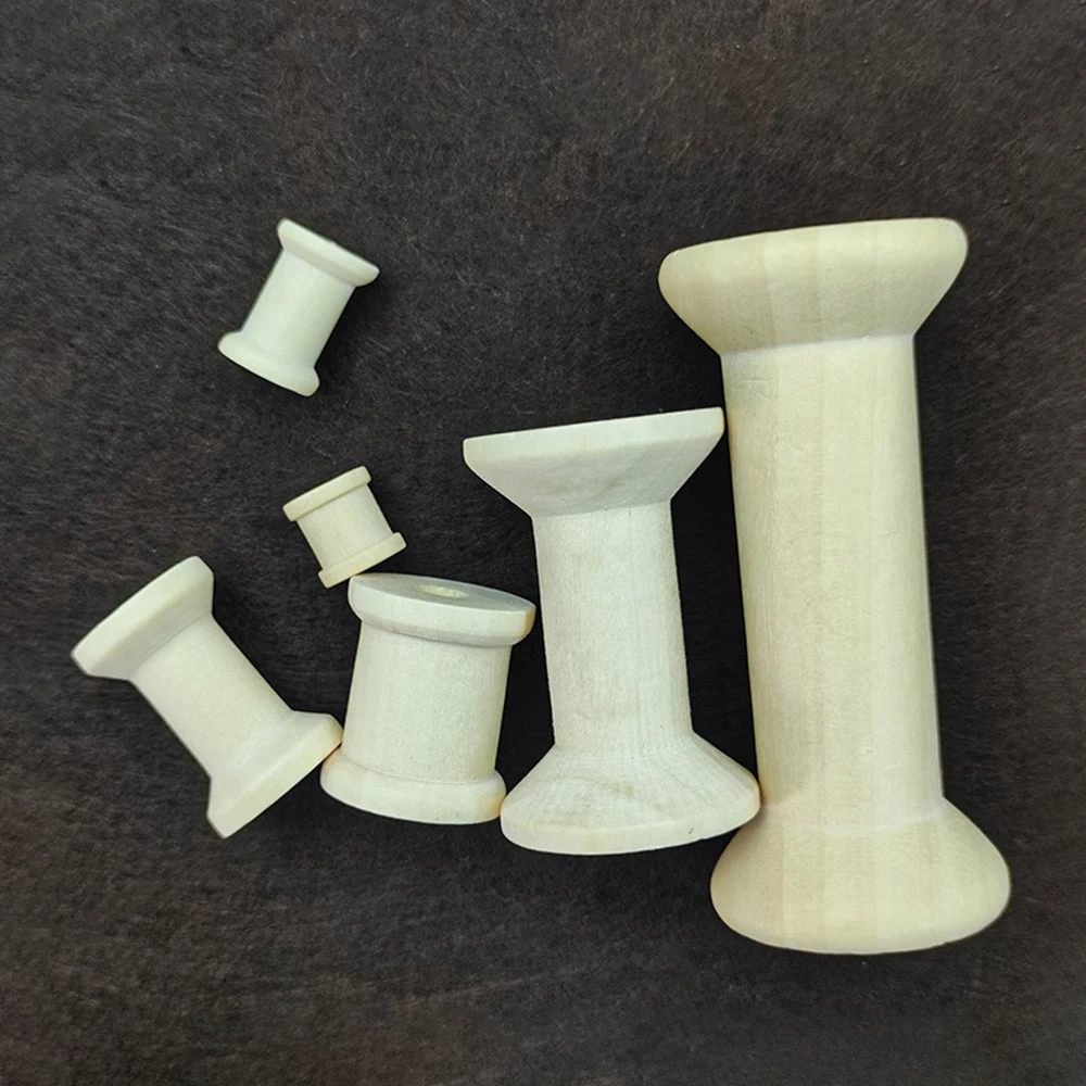 10/5 Cái Ống Cuộn Chỉ Gỗ Mini  - đánh giá và giá Organza Ribbon Spool