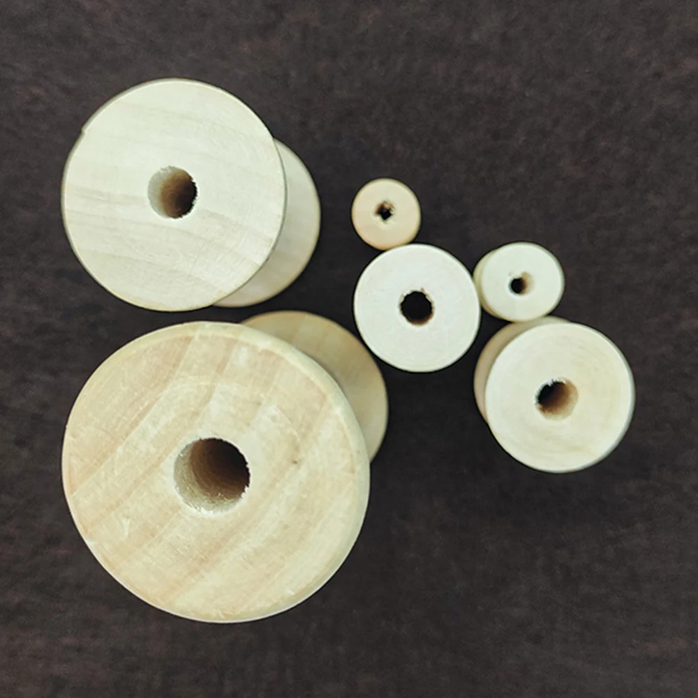 10/5 Cái Ống Cuộn Chỉ Gỗ Mini  - đánh giá và giá Organza Ribbon Spool