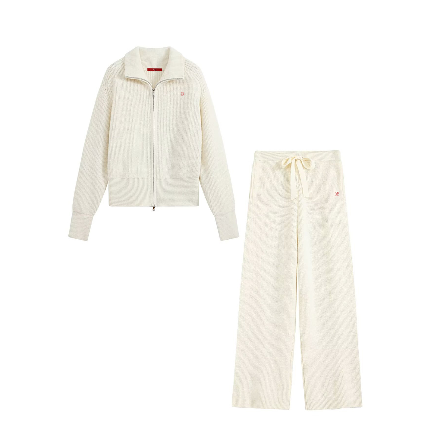 Women Zip Up Collar Knit Two P - đánh giá và giá Embellish Knit