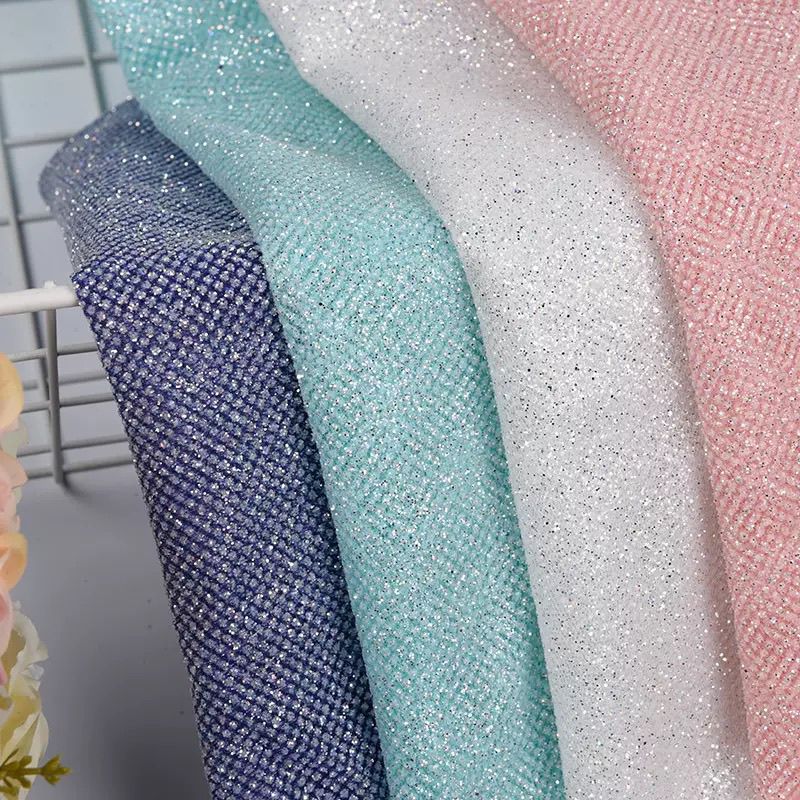 Glitter Sequin Mesh Fabric for - đánh giá và giá Crystal Mesh Fabric