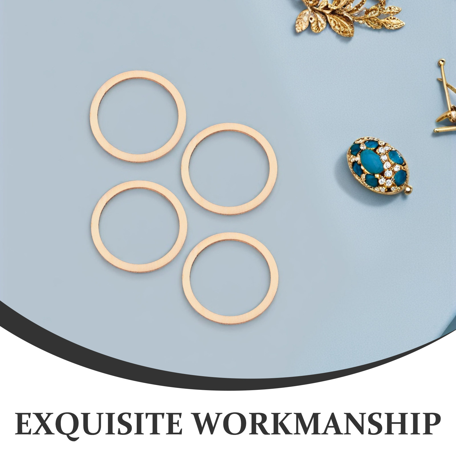 50Pcs Wooden Circle Embellishm - đánh giá và giá Embellishments For Scrapbooking