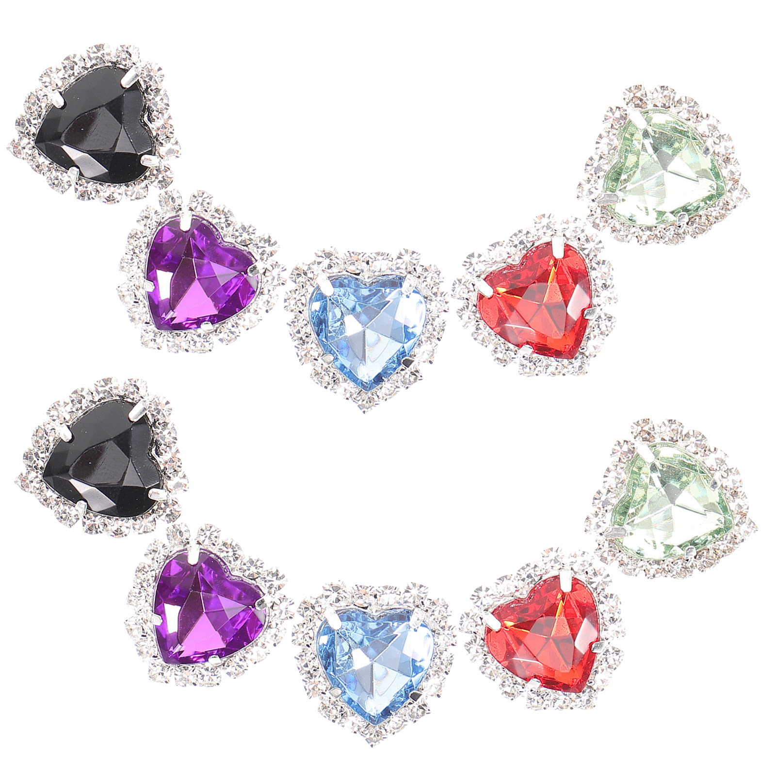 10Pcs Sew on Rhinestones Heart - đánh giá và giá Embellishment Glue Craft