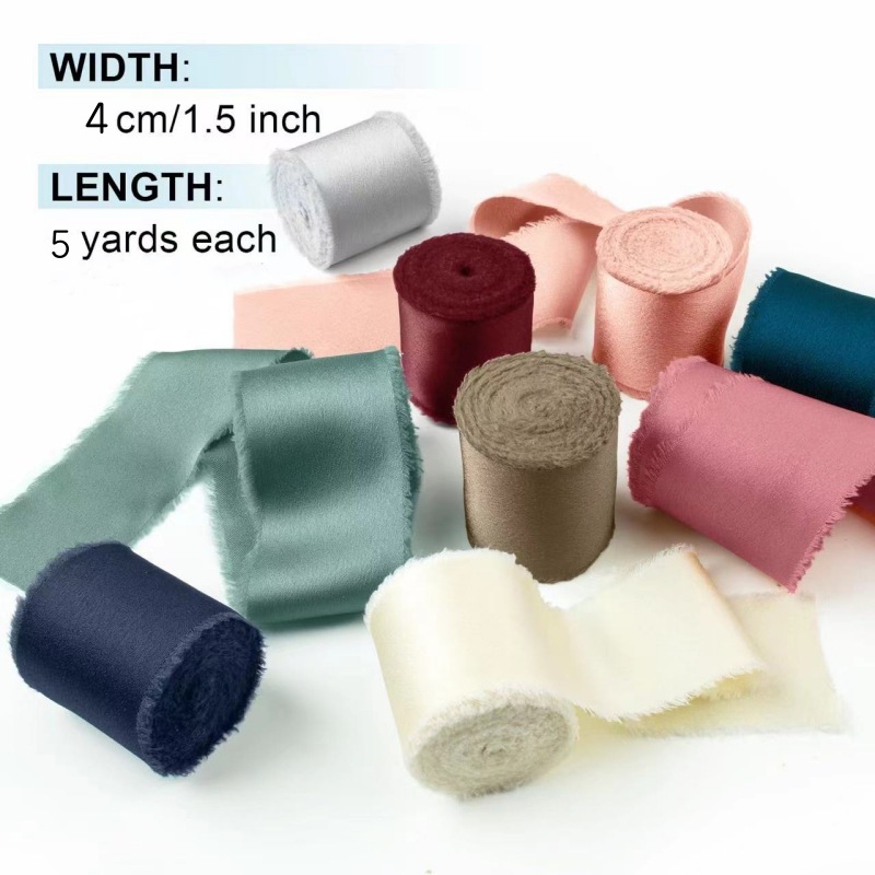 Silk Satin Ribbon 3 Roll Woode - đánh giá và giá Organza Ribbon Spool