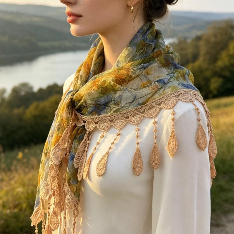 Bohemian Tassel Triangle Scarf - đánh giá và giá Tassel Fringe Trim