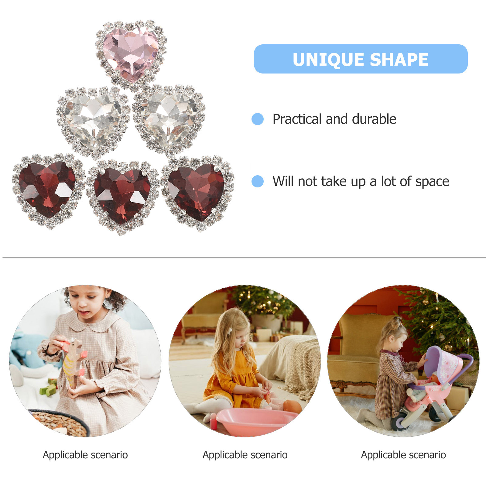 30Pcs Heart Shape Alloy DIY Cr - đánh giá và giá Embellishment Glue Craft