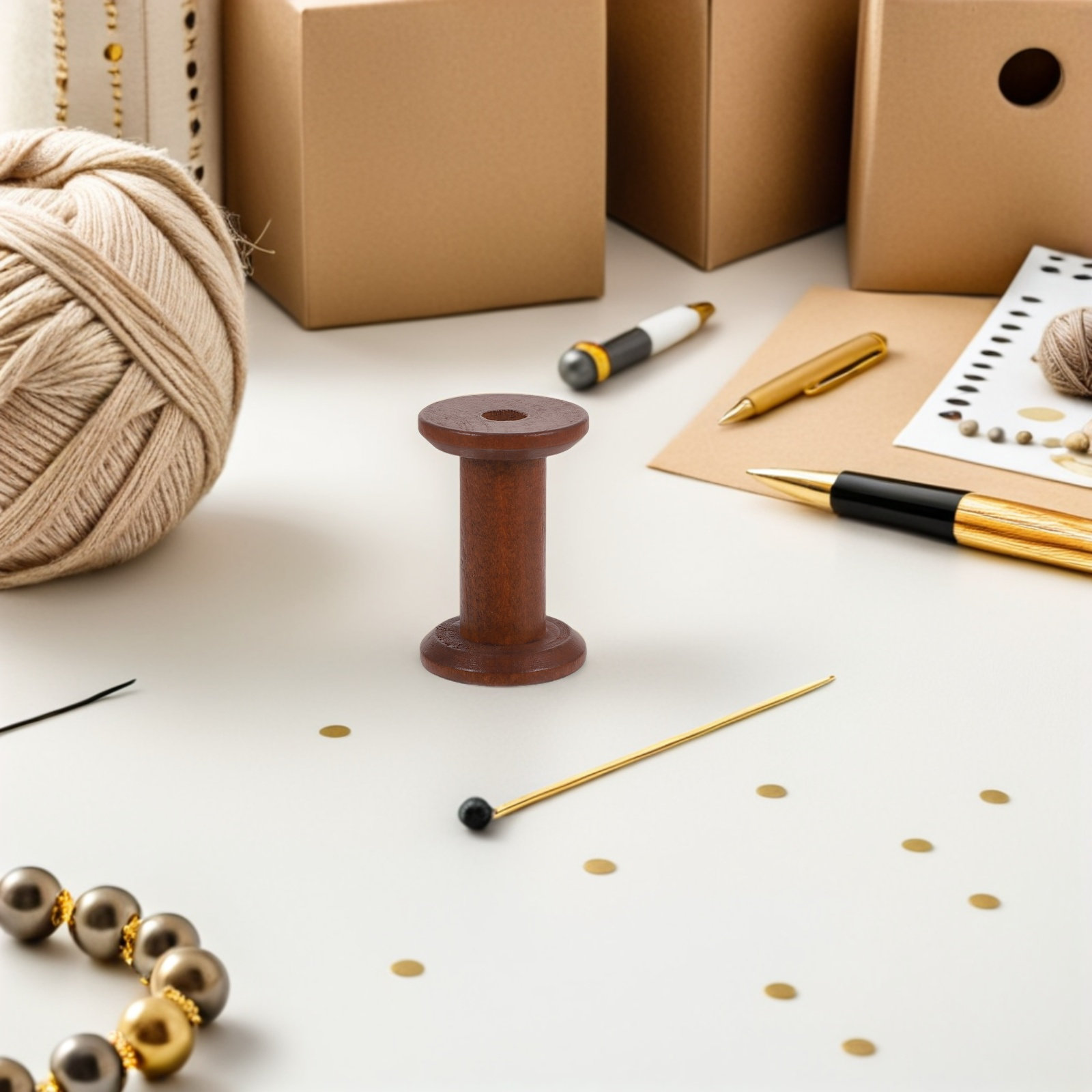 5Pcs Wooden Spools for Thread  - đánh giá và giá Embroidery Craft